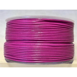 Lederband 1 Meter violett ca 1,5 mm für Ketten Ziegenrundriemen 
