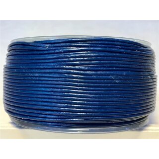 1,5mm Ziegenlederband, blau, rund