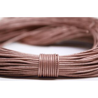 1,0mm Lederband, pink metallic, rund