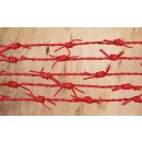 Stacheldraht Lederband, rot, 25m Bund