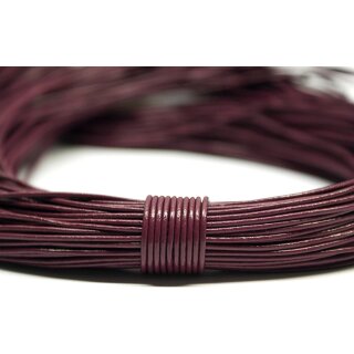 Lederband, 1,5mm, violett, rund, 25m Bund